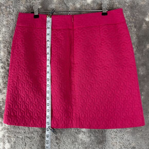 Worthington Size 12 A Lined Mini Skirt Pink Zip Lined Casual Zipper - Picture 2 of 8